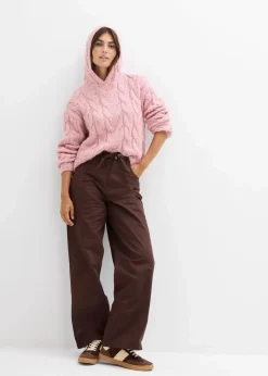 Damen bonprix Strickmode|Pullover & Strickjacken|Grobstrick-Pullover aus weichem Woll-Mix