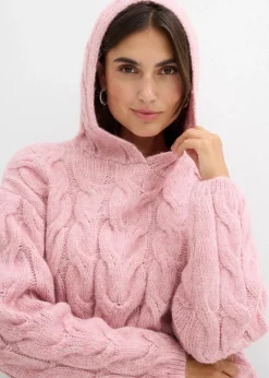 Damen bonprix Strickmode|Pullover & Strickjacken|Grobstrick-Pullover aus weichem Woll-Mix