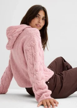 Damen bonprix Strickmode|Pullover & Strickjacken|Grobstrick-Pullover aus weichem Woll-Mix