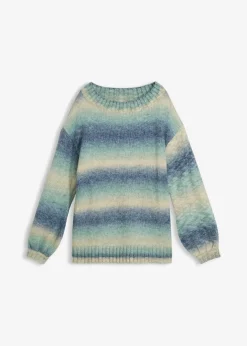 Damen bonprix Strickmode|Pullover & Strickjacken|Grobstrick-Pullover aus weichem Woll-Mix