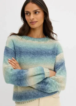 Damen bonprix Strickmode|Pullover & Strickjacken|Grobstrick-Pullover aus weichem Woll-Mix