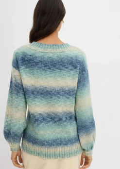 Damen bonprix Strickmode|Pullover & Strickjacken|Grobstrick-Pullover aus weichem Woll-Mix