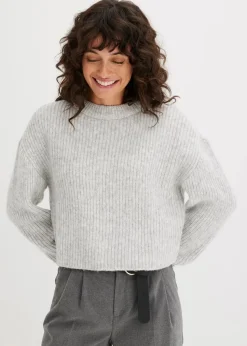 Damen bonprix Bekleidung·Umstandsmode|Bekleidung·Jeans|Grobstrick-Pullover aus weichem Woll-Mix