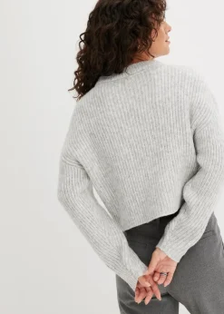 Damen bonprix Bekleidung·Umstandsmode|Bekleidung·Jeans|Grobstrick-Pullover aus weichem Woll-Mix