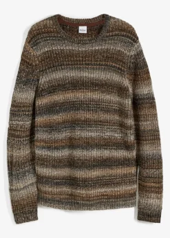Clearance Grobstrick-Pullover in Querstreifen Herren Große Größen|Pullover & Strickjacken