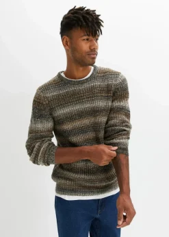 Clearance Grobstrick-Pullover in Querstreifen Herren Große Größen|Pullover & Strickjacken
