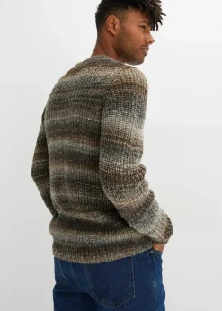 Clearance Grobstrick-Pullover in Querstreifen Herren Große Größen|Pullover & Strickjacken