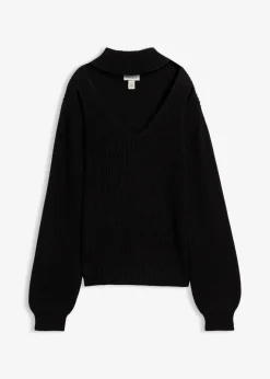 Best Grobstrick-Pullover mit Cut-Outs Damen Strickmode|Pullover & Strickjacken