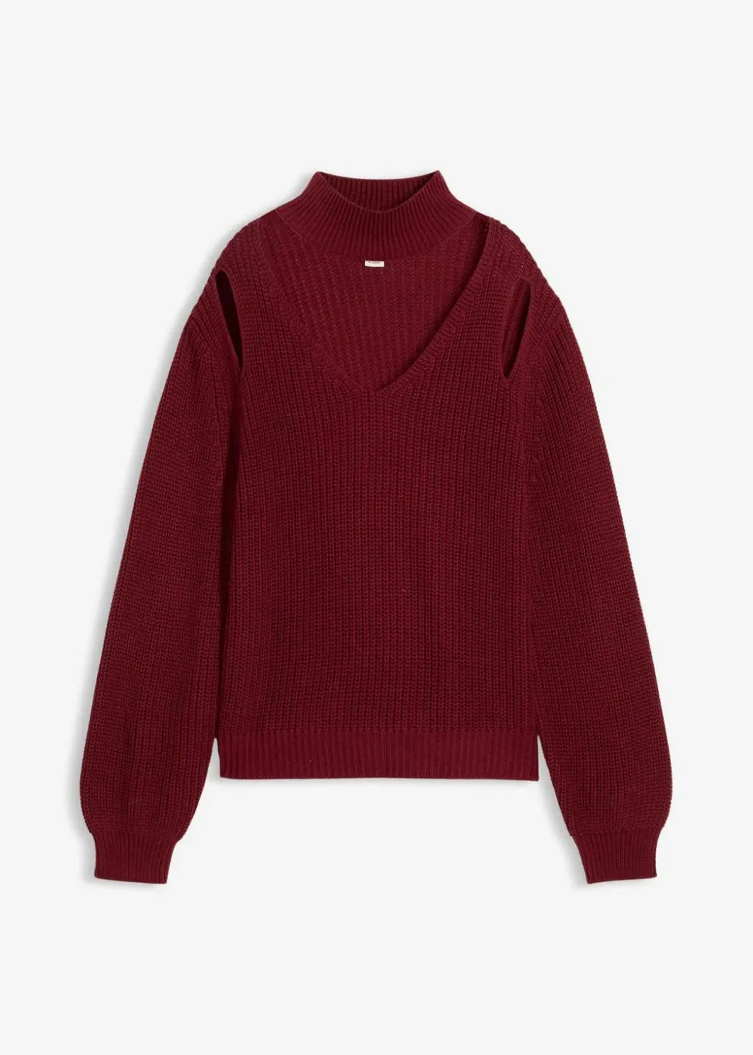 Damen bonprix Strickmode|Pullover & Strickjacken|Grobstrick-Pullover mit Cut-Outs