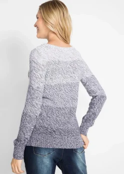 Damen bonprix Pullover & Strickjacken|Strickmode|Grobstrick-Pullover mit Farbverlauf