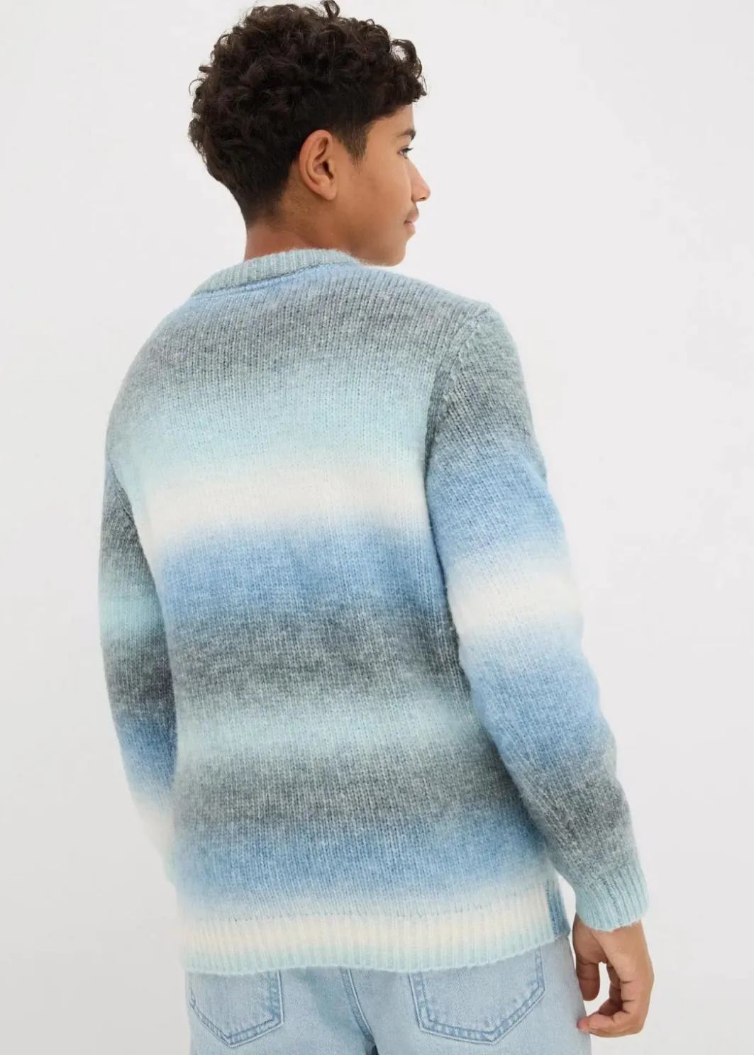 Kinder bonprix Jungen 9-16 Jahre·Bademode|Jungen 9-16 Jahre·Sweat & Strick|Grobstrick-Pullover mit Farbverlauf