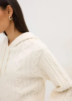 Clearance Grobstrick-Pullover mit Kapuze Damen Bekleidung·Umstandsmode|Strickmode