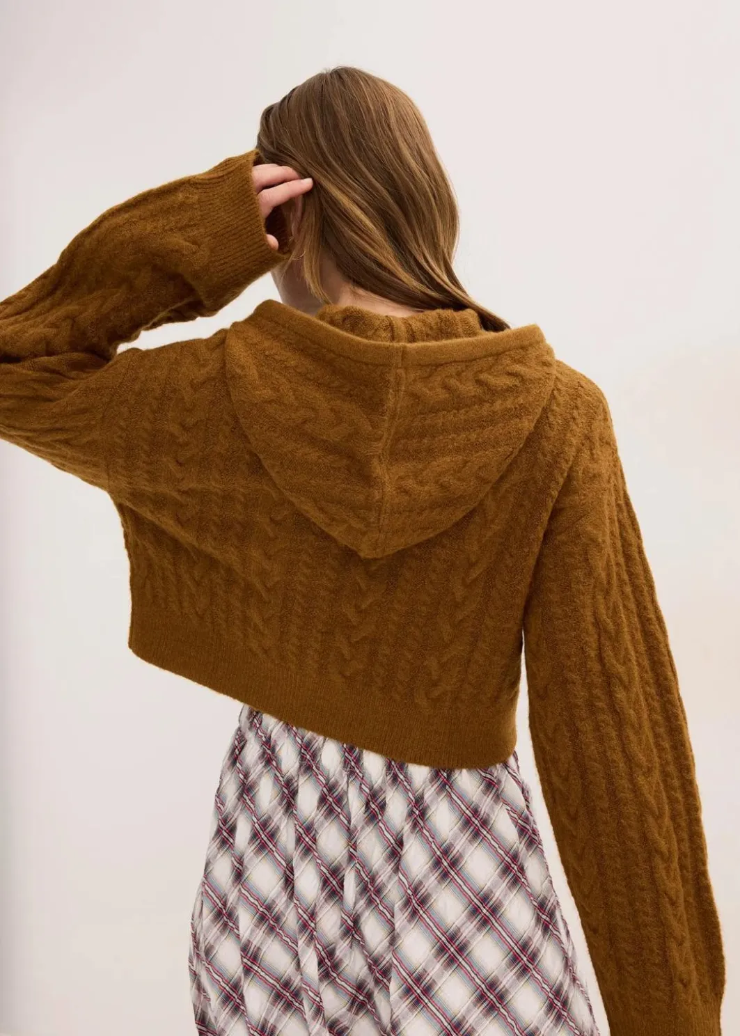 Damen bonprix Bekleidung·Umstandsmode|Strickmode|Grobstrick-Pullover mit Kapuze