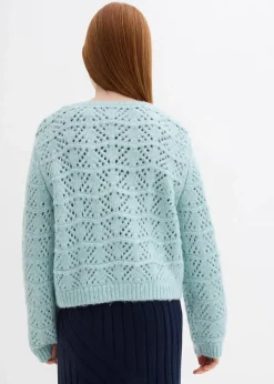 Grobstrick-Pullover mit Lochstickerei Kinder Mädchen 9-16 Jahre·Sweat & Strick
