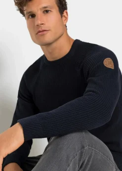 Grobstrick-Pullover mit recycelter Baumwolle Herren Große Größen|Pullover & Strickjacken