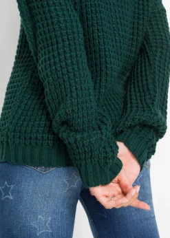 Outlet Grobstrick-Pullover mit Reißverschluss-Detail Damen Bekleidung·Umstandsmode|Bekleidung·Jeans