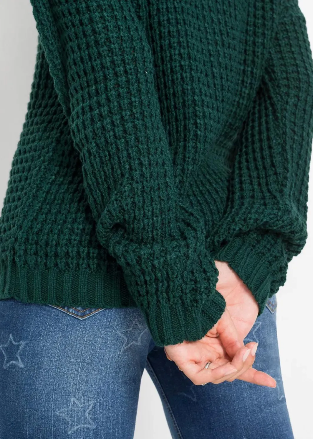 Outlet Grobstrick-Pullover mit Reißverschluss-Detail Damen Bekleidung·Umstandsmode|Bekleidung·Jeans