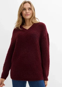 Damen bonprix Bekleidung·Umstandsmode|Strickmode|Grobstrick-Pullover mit V-Ausschnitt