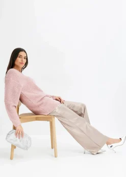 Damen bonprix Bekleidung·Umstandsmode|Strickmode|Grobstrick-Pullover mit V-Ausschnitt