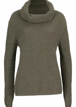 Damen bonprix Bekleidung·Umstandsmode|Bekleidung·Jeans|Grobstrick-Pullover mit weitem Kragen