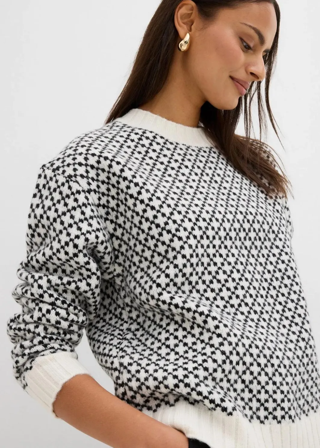 Damen bonprix Bekleidung·Umstandsmode|Bekleidung·Jeans|Grobstrick-Pullover mit Wollanteil