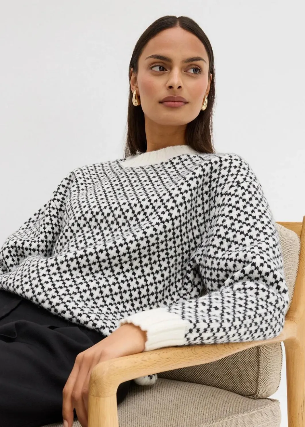 Damen bonprix Bekleidung·Umstandsmode|Bekleidung·Jeans|Grobstrick-Pullover mit Wollanteil