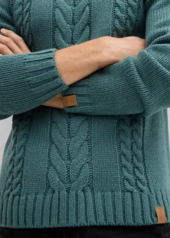 Sale Grobstrick-Pullover mit Zopfmuster Herren Große Größen|Pullover & Strickjacken