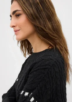 Damen bonprix Bekleidung·Umstandsmode|Bekleidung·Jeans|Grobstrick-Pullover mit Zopfmuster