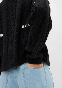 Damen bonprix Bekleidung·Umstandsmode|Bekleidung·Jeans|Grobstrick-Pullover mit Zopfmuster