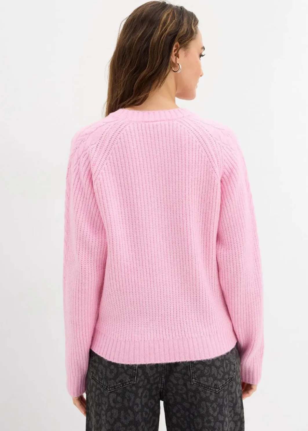 Hot Grobstrick-Pullover mit Zopfmuster Damen Bekleidung·Umstandsmode|Strickmode