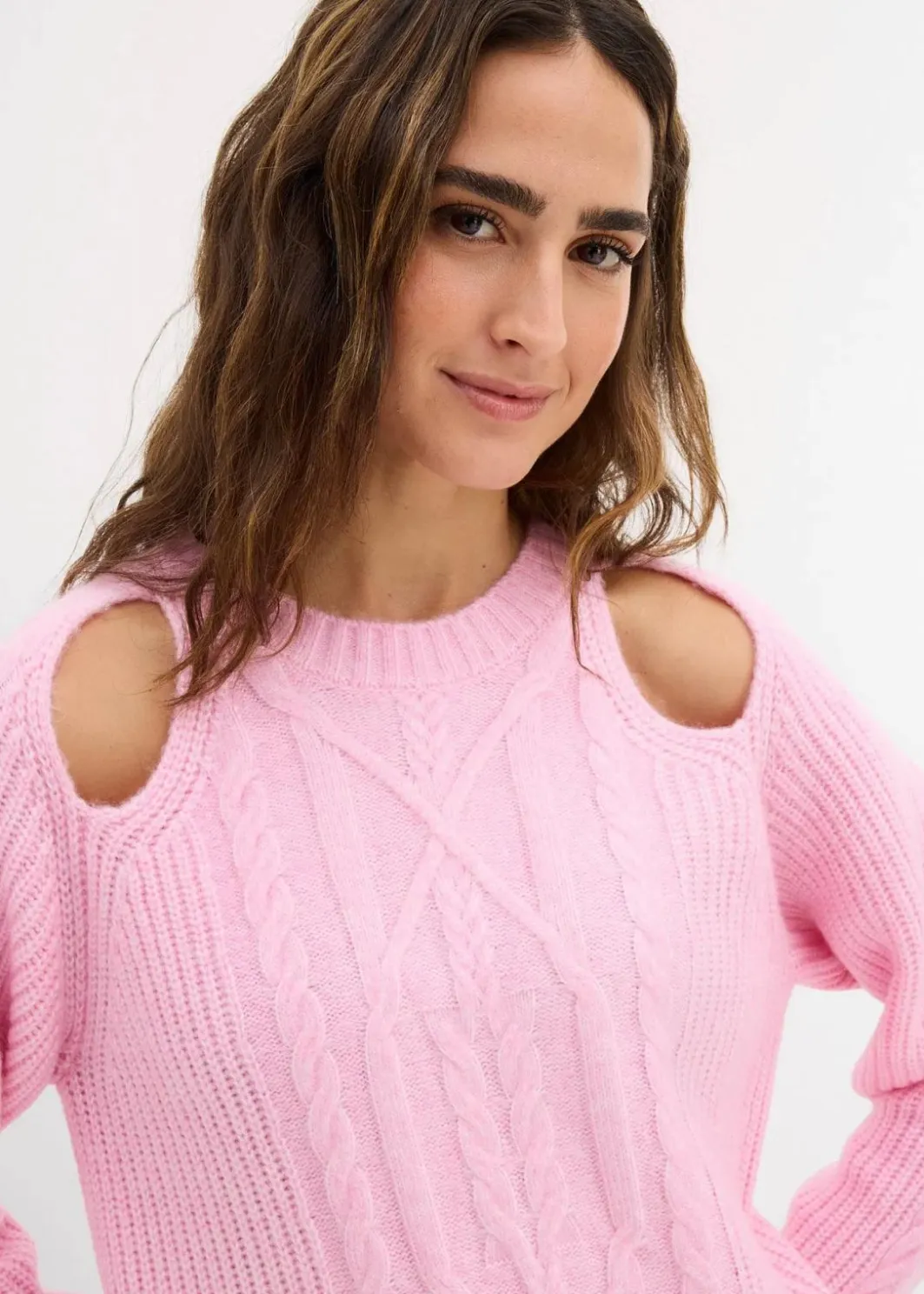 Hot Grobstrick-Pullover mit Zopfmuster Damen Bekleidung·Umstandsmode|Strickmode