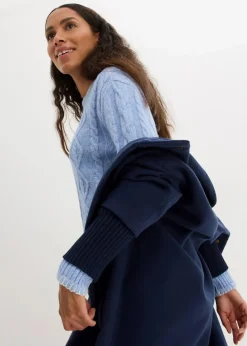 New Grobstrick-Pullover mit Zopfmuster Damen Strickmode|Pullover & Strickjacken
