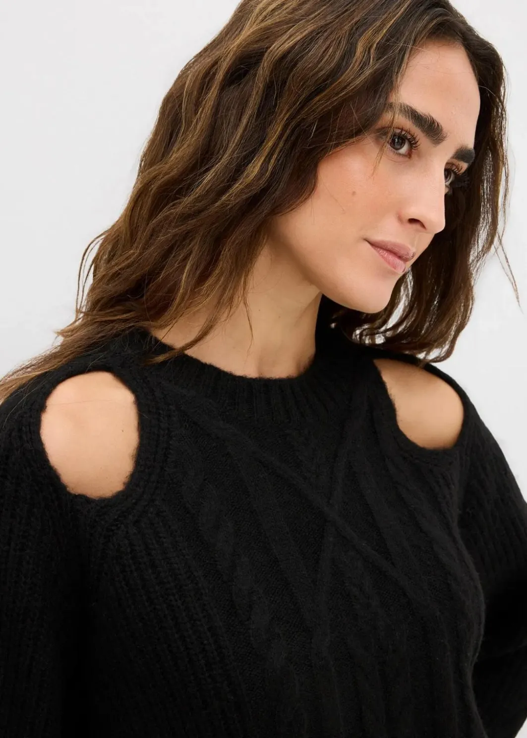 Damen bonprix Bekleidung·Umstandsmode|Strickmode|Grobstrick-Pullover mit Zopfmuster