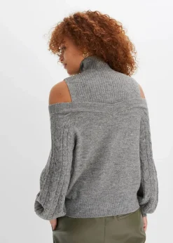 Damen bonprix Bekleidung·Umstandsmode|Bekleidung·Jeans|Grobstrick-Pullover schulterfrei