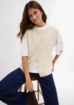 Damen bonprix Bekleidung·Röcke|Bekleidung·Jeans|Grobstrick-Pullunder