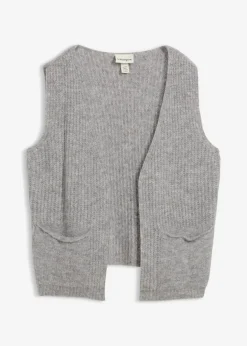 Damen bonprix Bekleidung·Umstandsmode|Premium|Grobstrickweste mit Alpakawolle