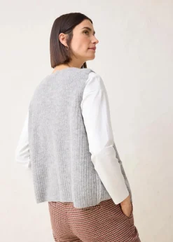 Damen bonprix Bekleidung·Umstandsmode|Premium|Grobstrickweste mit Alpakawolle