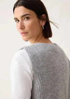 Damen bonprix Bekleidung·Umstandsmode|Premium|Grobstrickweste mit Alpakawolle