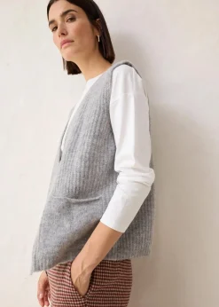 Damen bonprix Bekleidung·Umstandsmode|Premium|Grobstrickweste mit Alpakawolle