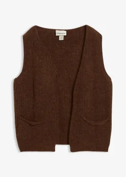 Damen bonprix Bekleidung·Umstandsmode|Premium|Grobstrickweste mit Alpakawolle