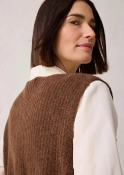 Damen bonprix Bekleidung·Umstandsmode|Premium|Grobstrickweste mit Alpakawolle
