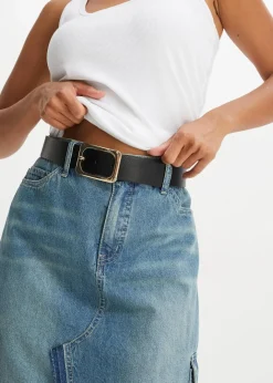 Damen bonprix Gürtel|Schuhe & Accessoires In Spezialgrößen·Gürtel|Gürtel mit glänzender Metallschließe