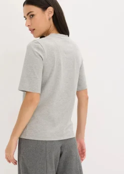 Sale Halbarmshirt mit Pailetten und Druck Damen Shirts & Tops