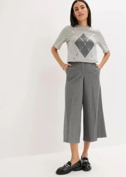 Sale Halbarmshirt mit Pailetten und Druck Damen Shirts & Tops