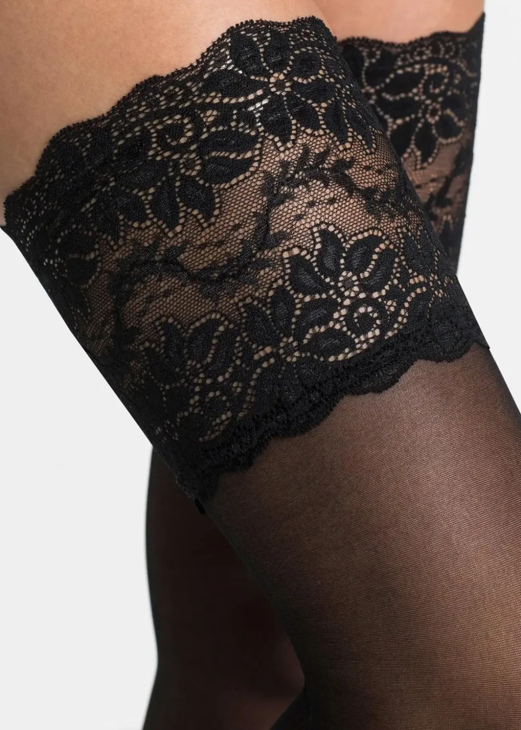 Damen bonprix Wäsche·Socken & Strumpfhosen|Wäsche·Erotikwäsche|Halterlose Strümpfe mit Spitze 20 DEN