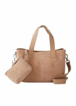 Damen bonprix Taschen|Handtasche aus Veloursleder