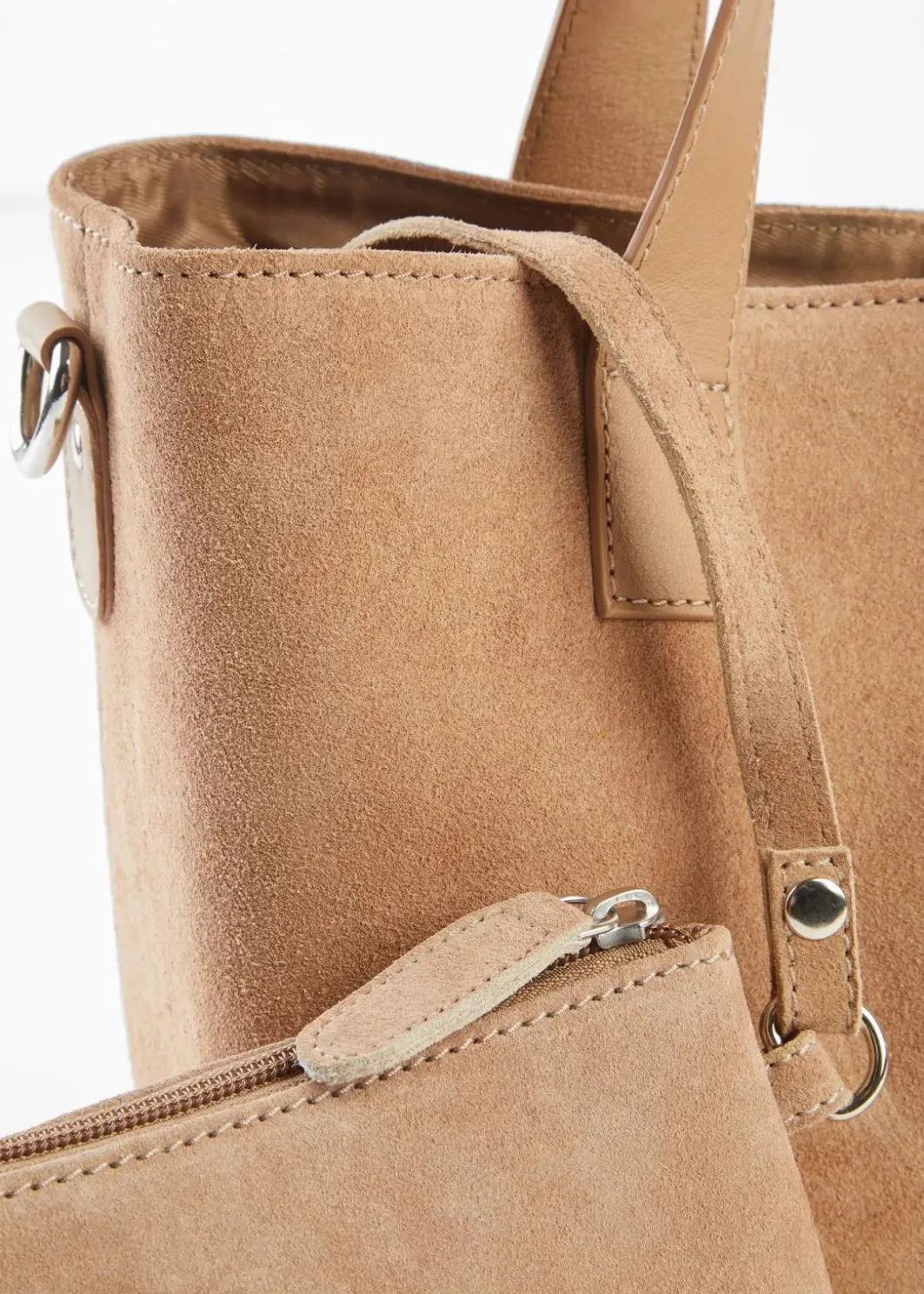 Damen bonprix Taschen|Handtasche aus Veloursleder