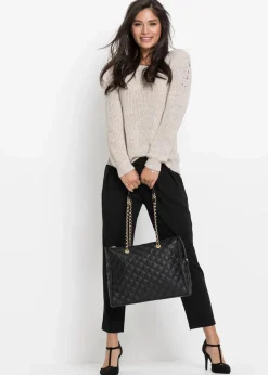 Damen bonprix Taschen|Handtasche mit dekorativer Steppung