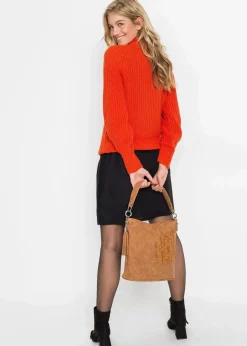 Damen bonprix Taschen|Handtasche mit Stickerei