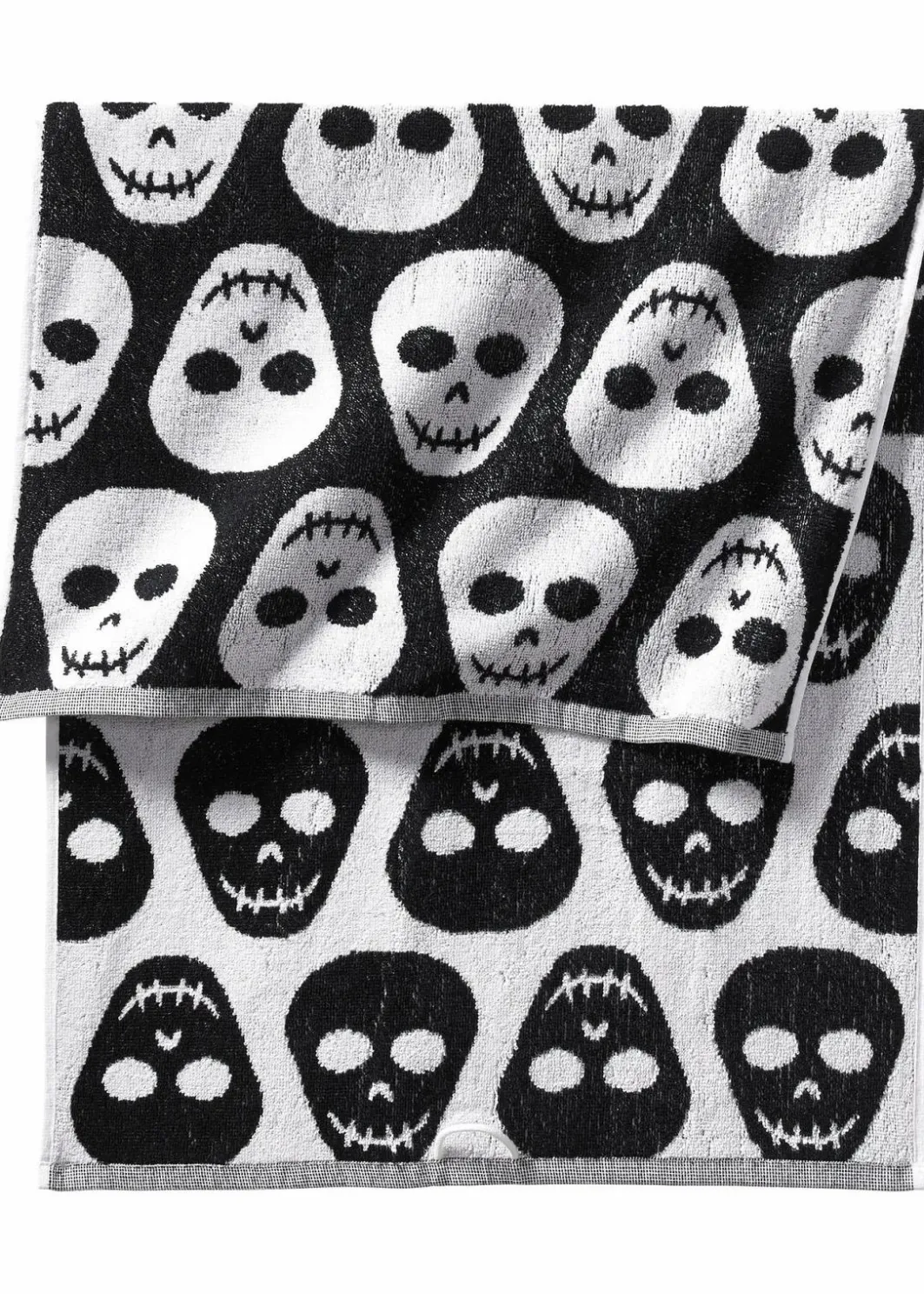 bonprix Handtücher|Handtuch mit Totenkopf Muster